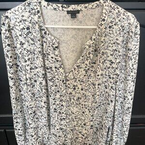 Banana Republic Peplum Blouse Flower Print Super Cute